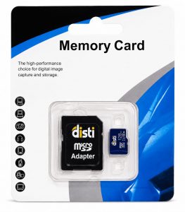 Tarjeta MicroSD DISTI 128 GB Clase 10 U3 con Adaptador SD