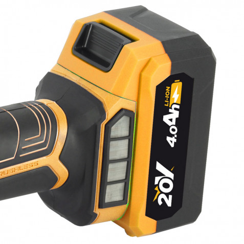 RADIAL 115MM S/CARBONES 20V | BATERIA 4AH BLIM - Imagen 3