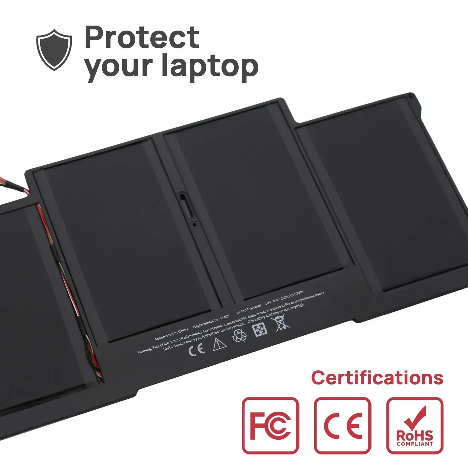 BATERÍA PARA PORTÁTIL APPLE MACBOOK AIR 13" A1369 A1405 A1466 A1377 7.6V - Imagen 6