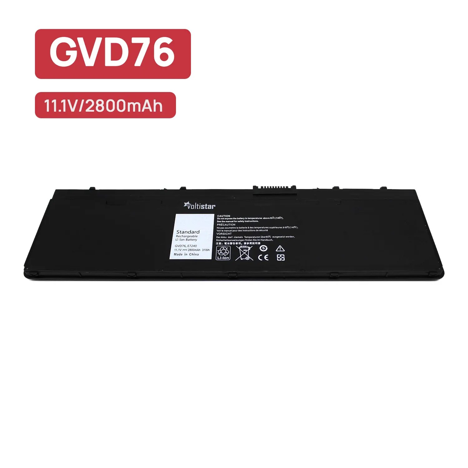 BATERÍA PARA PORTÁTIL DELL LATITUDE E7240 E7250 WD52H VFV59 KWFFN F3G33 GVD76 11.1V - Imagen 2