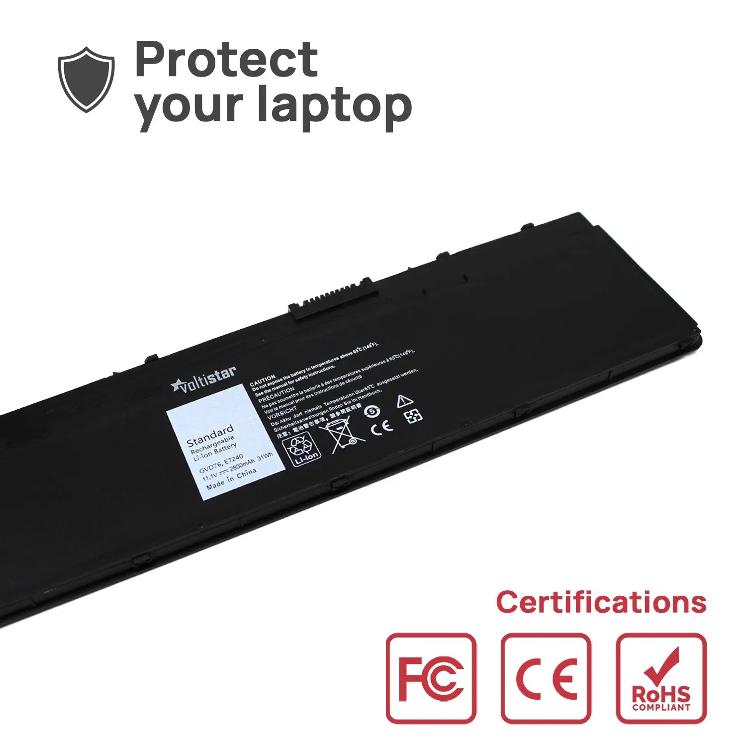 BATERÍA PARA PORTÁTIL DELL LATITUDE E7240 E7250 WD52H VFV59 KWFFN F3G33 GVD76 11.1V - Imagen 6