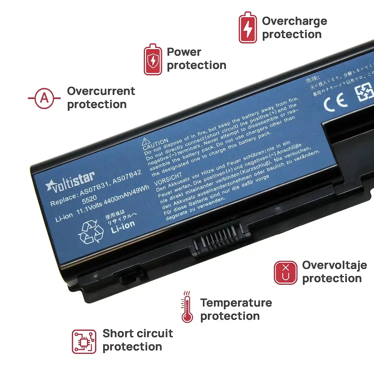 BATERÍA PARA PORTÁTIL EMACHINES E510 E520 E720 G420 BT06 - Imagen 4