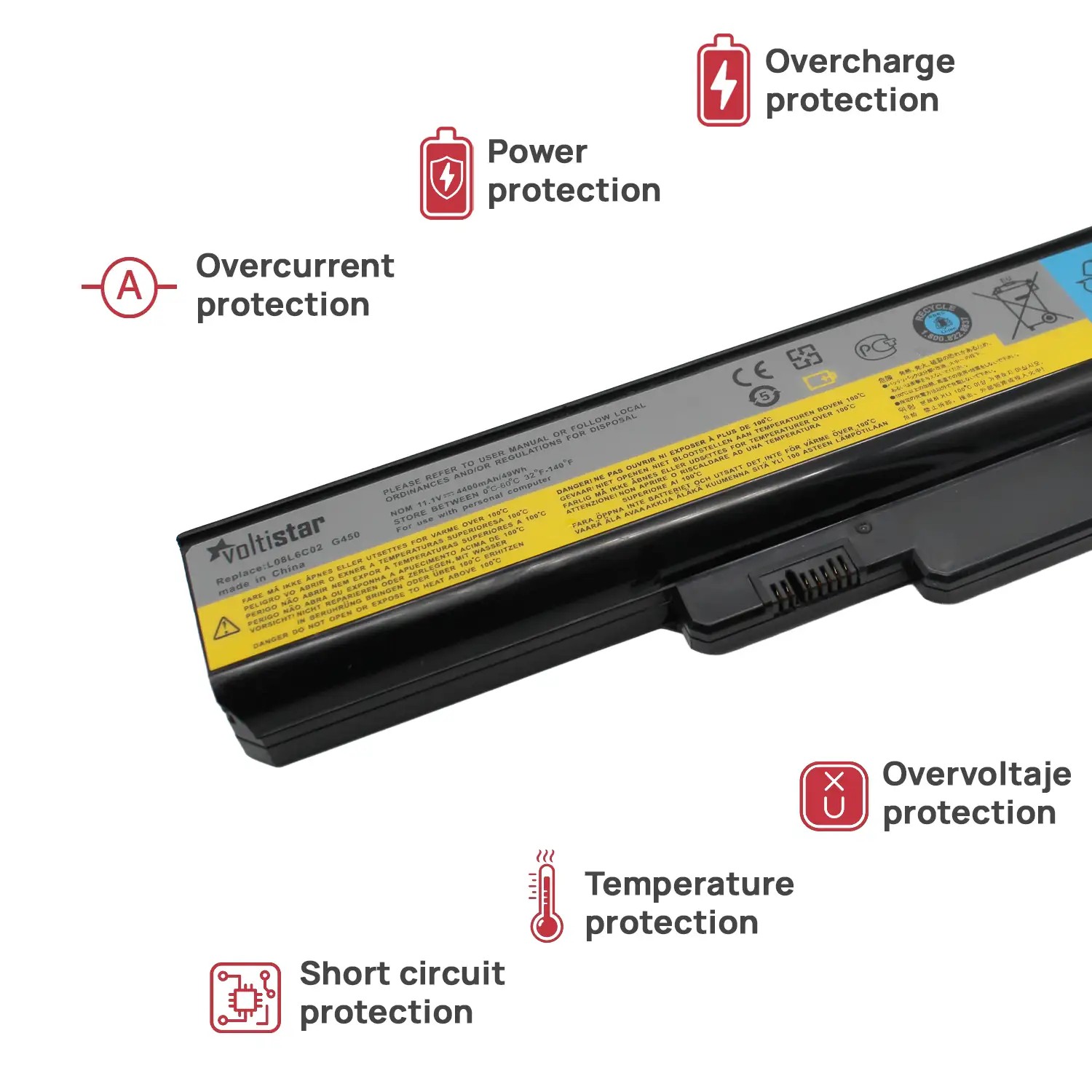 BATERÍA PARA PORTATIL IBM LENOVO G450 N500 Y430 G430 G450 G455A G530 - Imagen 4
