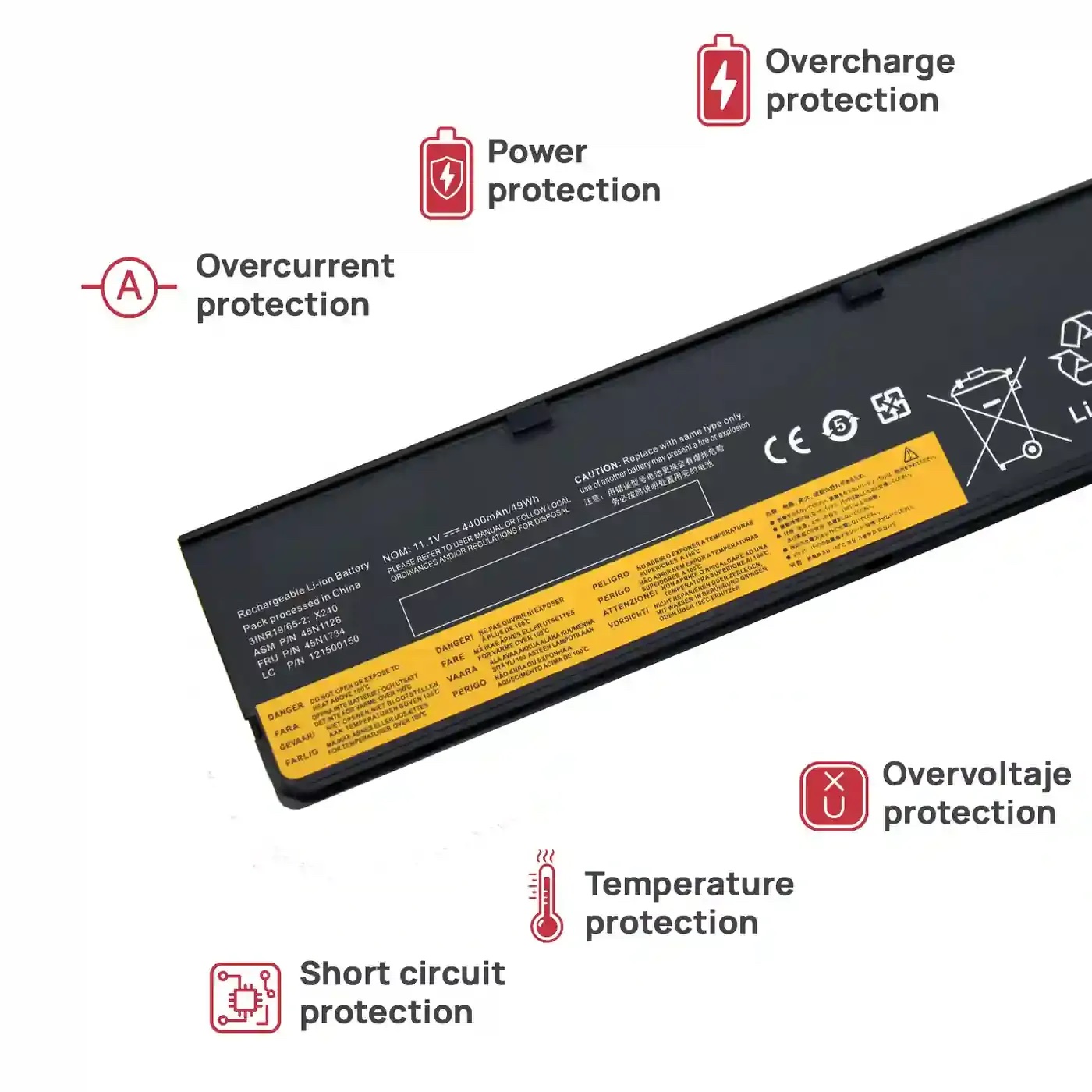 BATERÍA PARA PORTÁTIL LENOVO THINKPAD T440S T440 X240 - Imagen 4