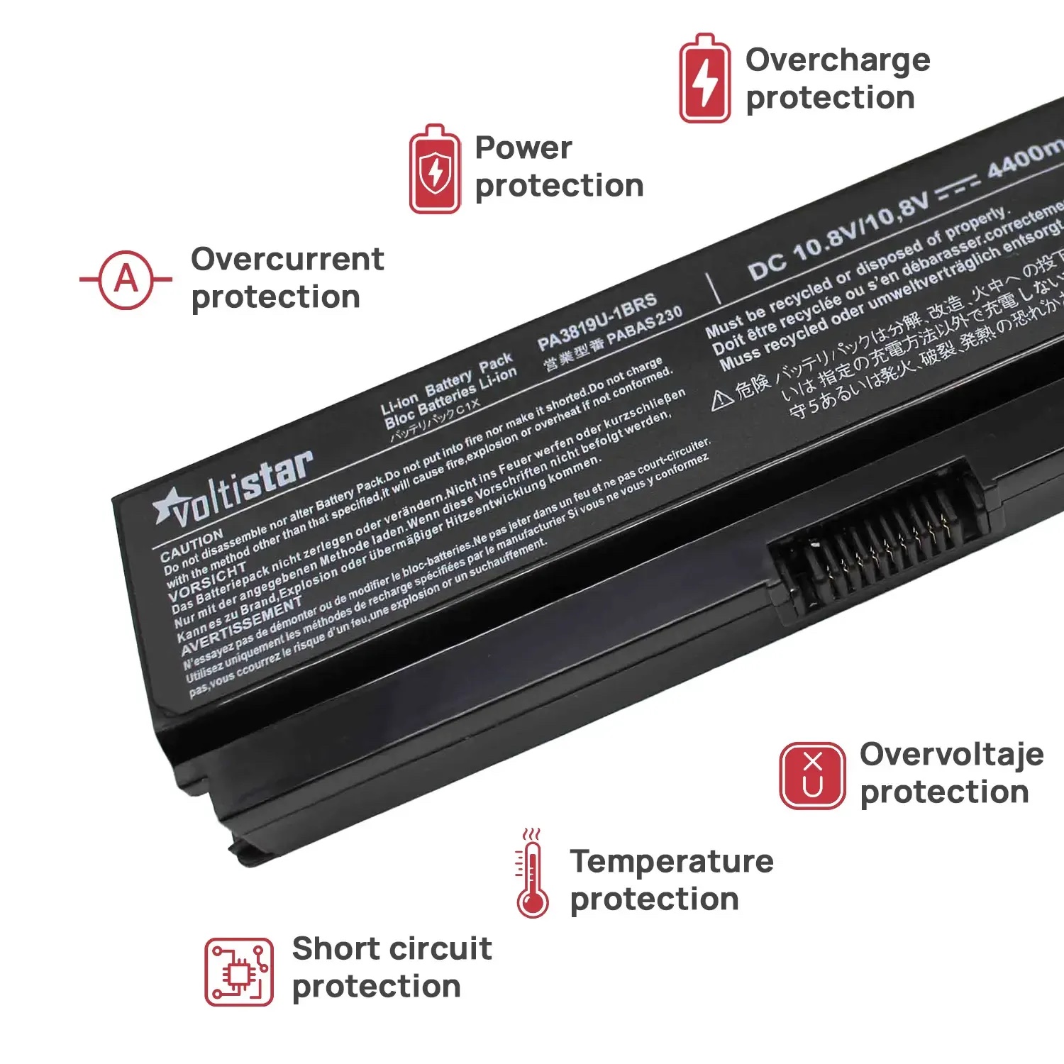 BATERÍA PARA PORTÁTIL TOSHIBA SATELLITE L645D L650 L650D L655 L655D L670 L670D L675 L675D - Imagen 4