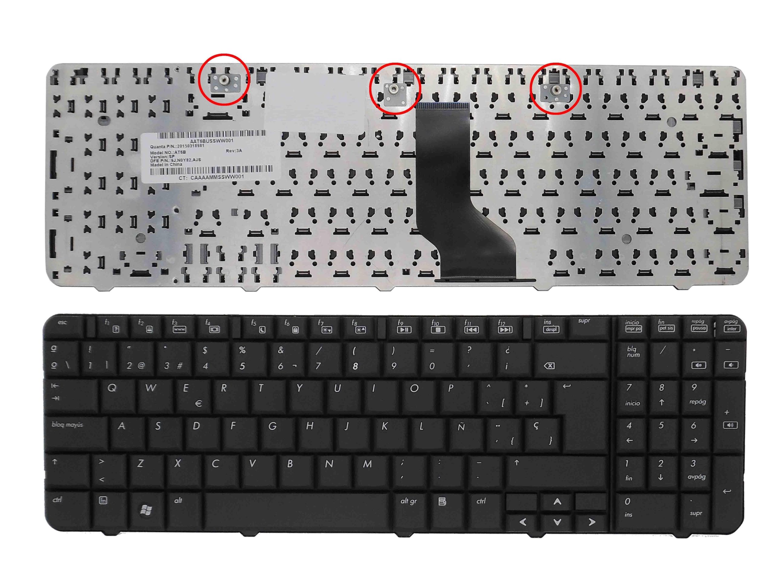 TECLADO PARA PORTÁTIL HP COMPAQ CQ60-136ES 496771-071 - Imagen 2