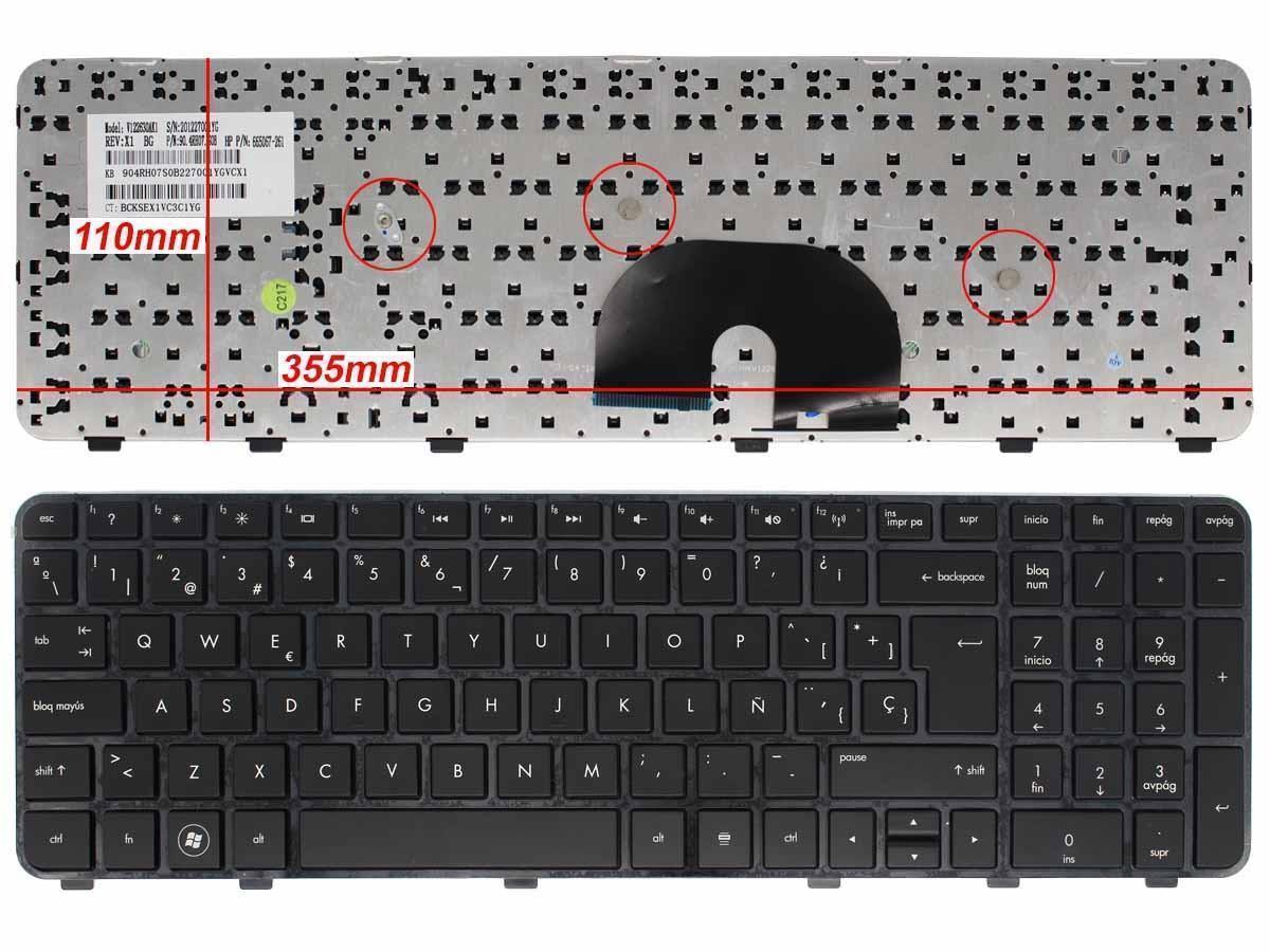 TECLADO PARA PORTÁTIL HP 633890-001 634139-001 634139-031 NSK-HWAUW - Imagen 2