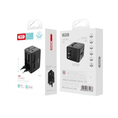 ADAPTADOR UNIVERSAL DE VIAJE 2XUSB 2.1A XO - Imagen 3