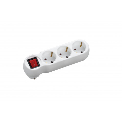 BASE MULTIPLE 3 TOMAS CON INTERRUPTOR ELBAT - Imagen 2