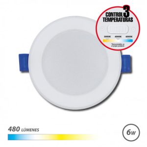 DOWNLIGHT CIRCULAR 6W | 480LM | SELECTOR 3 TEMPERATURAS ELBAT
