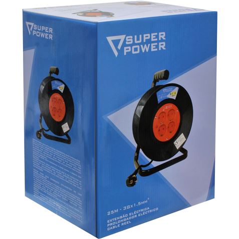 ENROLLADOR DE CABLE 25 METROS CABLE 3X1.5MM SUPER POWER - Imagen 4