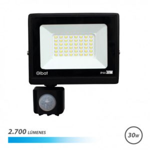 FOCO LED SERIE SLIM 30W CON SENSOR | 2700LM | 6500K ELBAT
