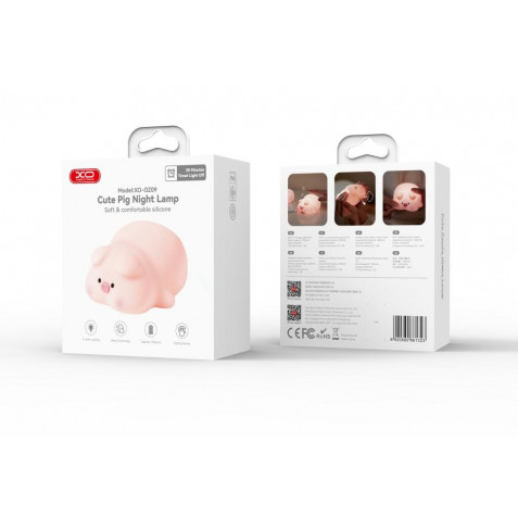 LAMPARA DE NOCHE INFANTIL SOFT PIG 0Z09 XO - Imagen 2