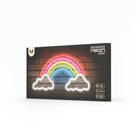 LAMPARA DECORATIVA NEON LED RAINBOW ON CLOUDS FOREVER - Imagen 2