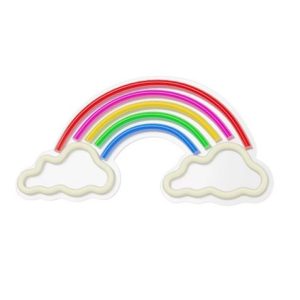 LAMPARA DECORATIVA NEON LED RAINBOW ON CLOUDS FOREVER