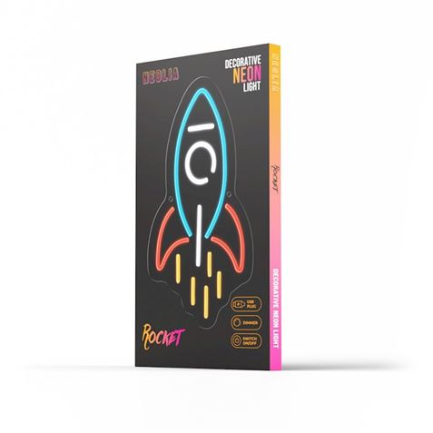 LAMPARA DECORATIVA NEON LED ROCKET FOREVER - Imagen 4