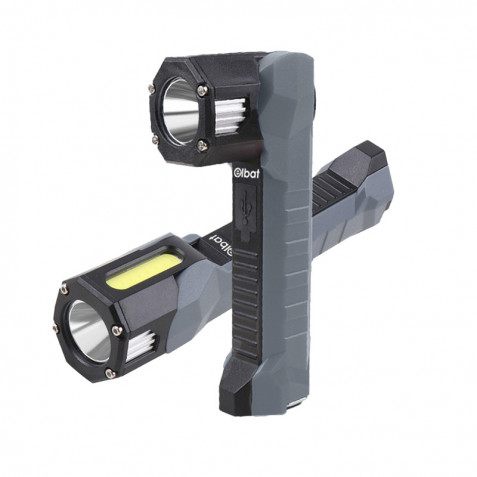 LINTERNA DE TRABAJO LED RECARGABLE 1000LM IPX5 CABEZAL ROTATIVO 90º ELBAT - Imagen 2